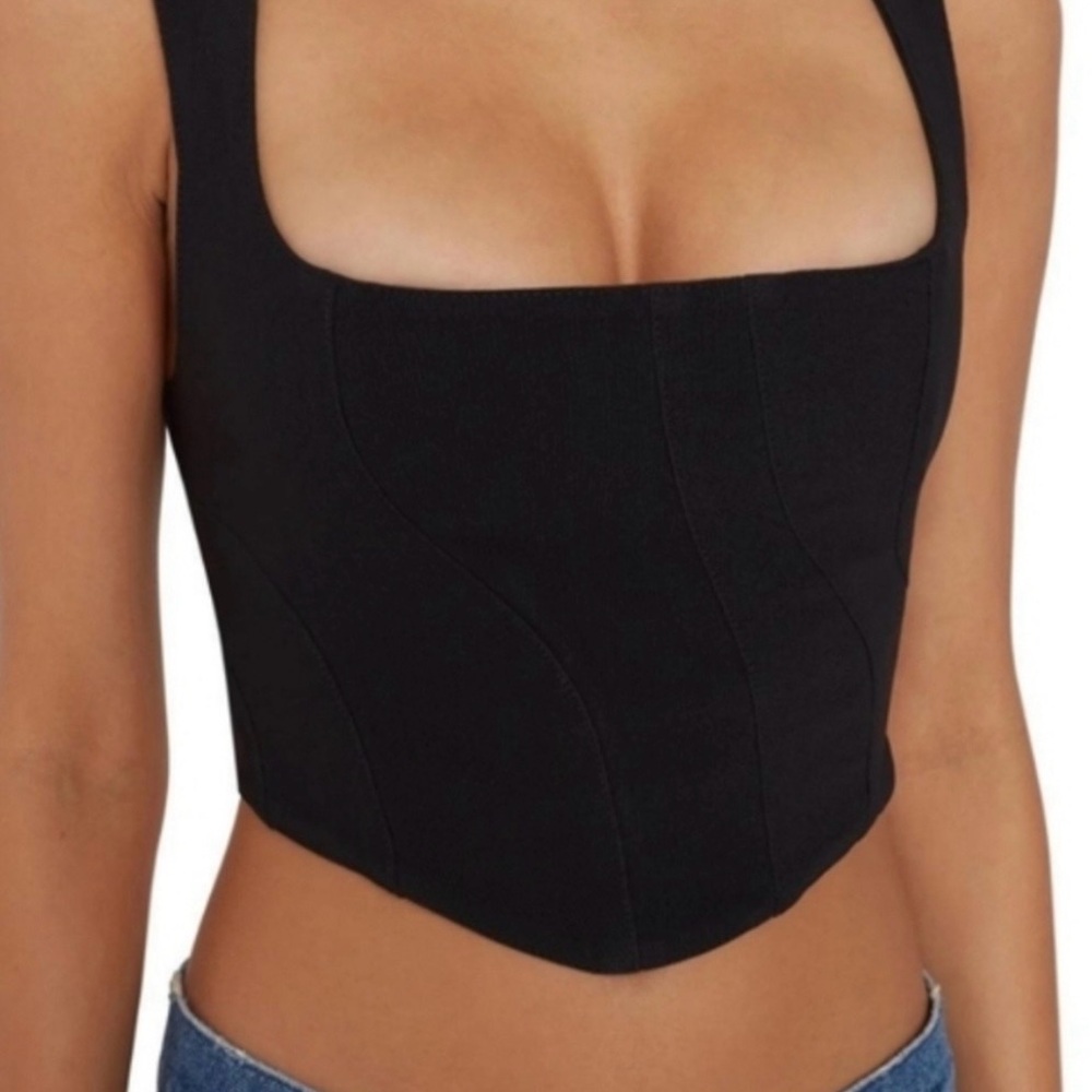 Danielle Guizio Women's Corset Knit Top - Picture 2 of 7